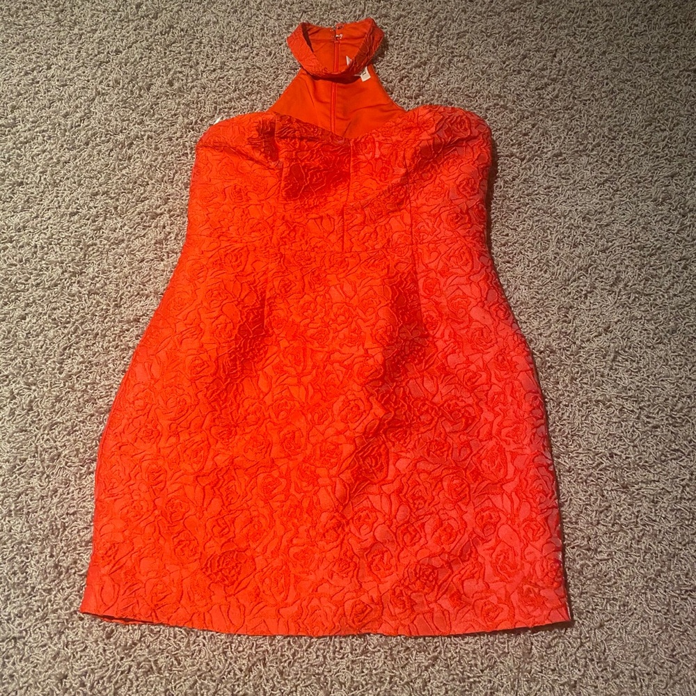 Mini dress with neck detailing